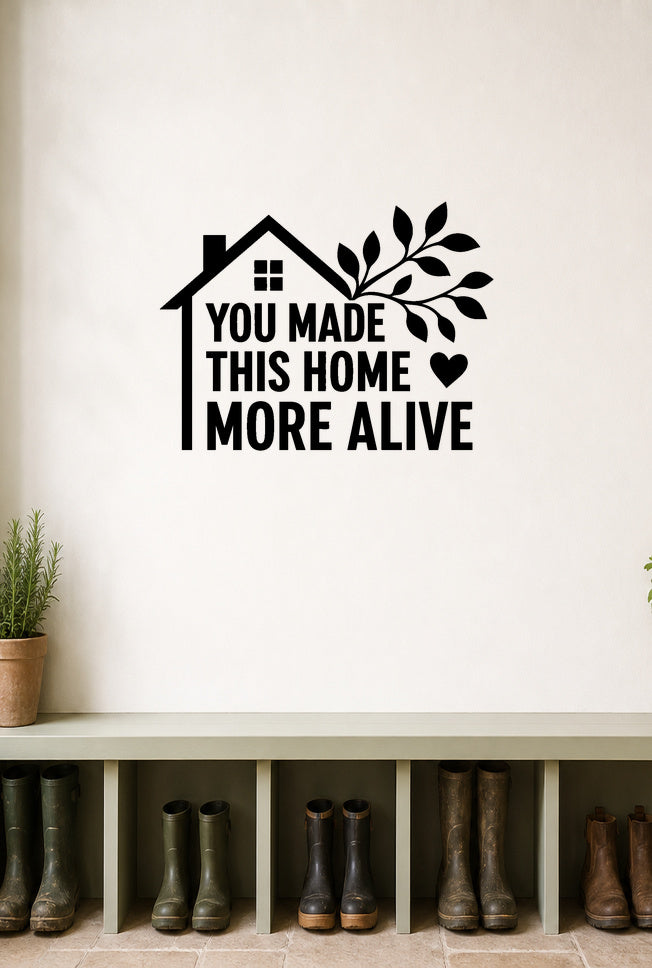 FD-NEW-MEMORIAL-012 removable wall decal shown in a distinct second room setting