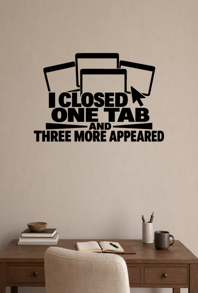 FD-NEW-OFFICE-002 removable wall decal shown in a distinct second room setting