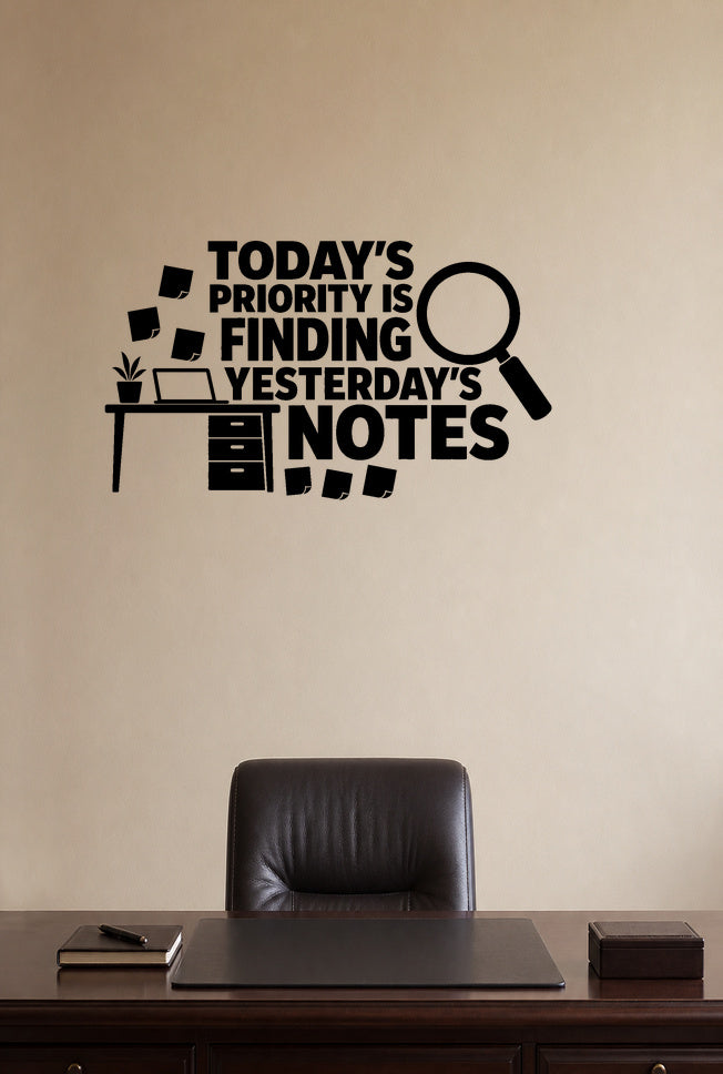 FD-NEW-OFFICE-004 removable wall decal shown in a distinct second room setting