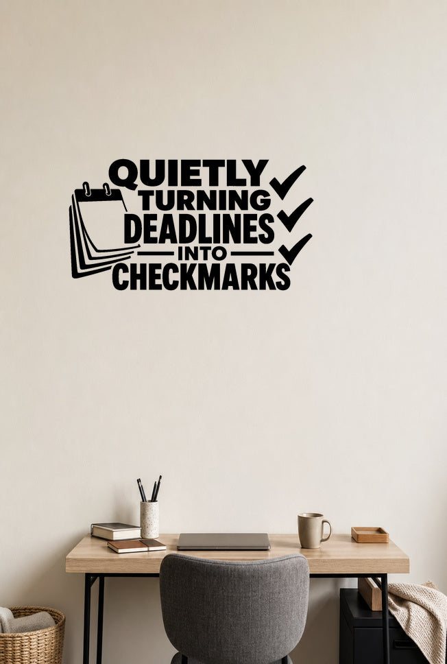 FD-NEW-OFFICE-010 removable wall decal shown in a distinct second room setting