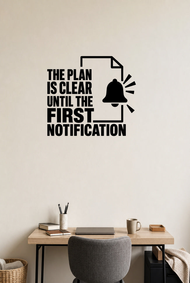 FD-NEW-OFFICE-015 removable wall decal shown in a distinct second room setting