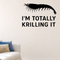 I'm Totally Krilling It - Funny Ocean Wall Decal Vinyl Sticker Removable shown as a removable vinyl wall decal in a category-appropriate room