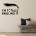 I'm Totally Krilling It - Funny Ocean Wall Decal Vinyl Sticker Removable shown as a removable vinyl wall decal in a second room setting
