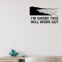 I'm Shore This Will Work Out - Funny Ocean Wall Decal Vinyl Sticker Removable shown as a removable vinyl wall decal in a second room setting