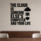 The Cloud Is Someone Else'S Computer And Your Life - AI Privacy Wall Decal removable vinyl wall decal shown on a smooth interior wall
