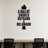A Ballot Should Outrank a Billionaire - Democracy Rights Wall Decal removable vinyl wall decal shown on a smooth interior wall