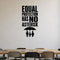 Equal Protection Has No Asterisk removable vinyl wall decal shown in a styled room.
