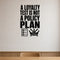 A Loyalty Test Is Not A Policy Plan - Political Satire Wall Decal removable vinyl wall decal shown on a smooth interior wall
