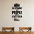 The Economy Is People Not a Stock Ticker - Working Class Wall Decal removable vinyl wall decal shown on a smooth interior wall