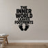Alternate room view of the The Inner World Leaves Footprints removable vinyl wall decal.