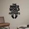 The Inner World Leaves Footprints removable vinyl wall decal shown in a styled room.