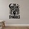 The Dream Speaks in Symbols removable vinyl wall decal shown in a styled room.