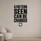 A Pattern Seen Can Be Changed - Shadow Work Inner World Wall Decal removable vinyl wall decal shown on a smooth interior wall