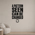 A Pattern Seen Can Be Changed - Shadow Work Inner World Wall Decal removable vinyl wall decal shown on a smooth interior wall