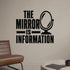 The Mirror Is Information - Shadow Work Inner World Wall Decal removable vinyl wall decal shown on a smooth interior wall