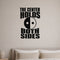 The Center Holds Both Sides removable vinyl wall decal shown in a styled room.