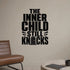 Alternate room view of the The Inner Child Still Knocks removable vinyl wall decal.