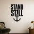 Alternate room view of the Stand Still removable vinyl wall decal.