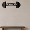 One More Rep - Fitness Sports Wall Decal Vinyl Sticker Removable shown as a removable vinyl wall decal in a category-appropriate room