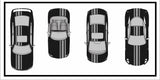 Racing Stripes & pinstripes [3x] 3" , 6", 3" x 68" Self Healing Vinyl Fits All Vehicles