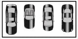 Racing Stripes & pinstripes [3x] 3" , 6", 3" x 68" Self Healing Vinyl Fits All Vehicles