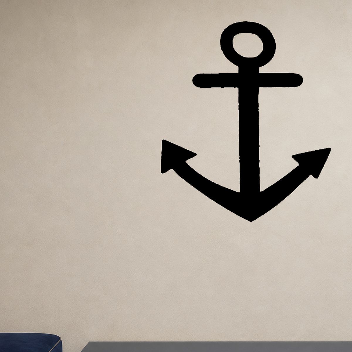 Anchor design Removable Vinyl Decal for Interior Walls shown as a removable vinyl wall decal in a category-appropriate room