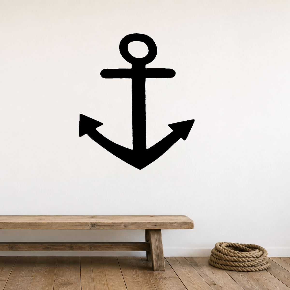 Anchor design Removable Vinyl Decal for Interior Walls shown as a removable vinyl wall decal in a second room setting