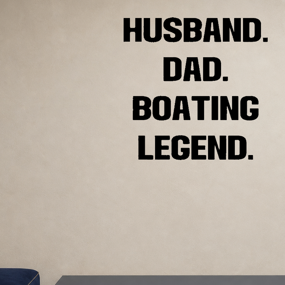 Feelin' Nauti anchor Removable Vinyl Decal for Interior Walls shown as a removable vinyl wall decal in a category-appropriate room
