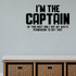I'm the captain Removable Vinyl Decal for Interior Walls shown as a removable vinyl wall decal in a category-appropriate room