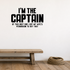 I'm the captain Removable Vinyl Decal for Interior Walls shown as a removable vinyl wall decal in a second room setting