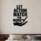 Let Action Match the Word removable vinyl wall decal shown in a styled room.