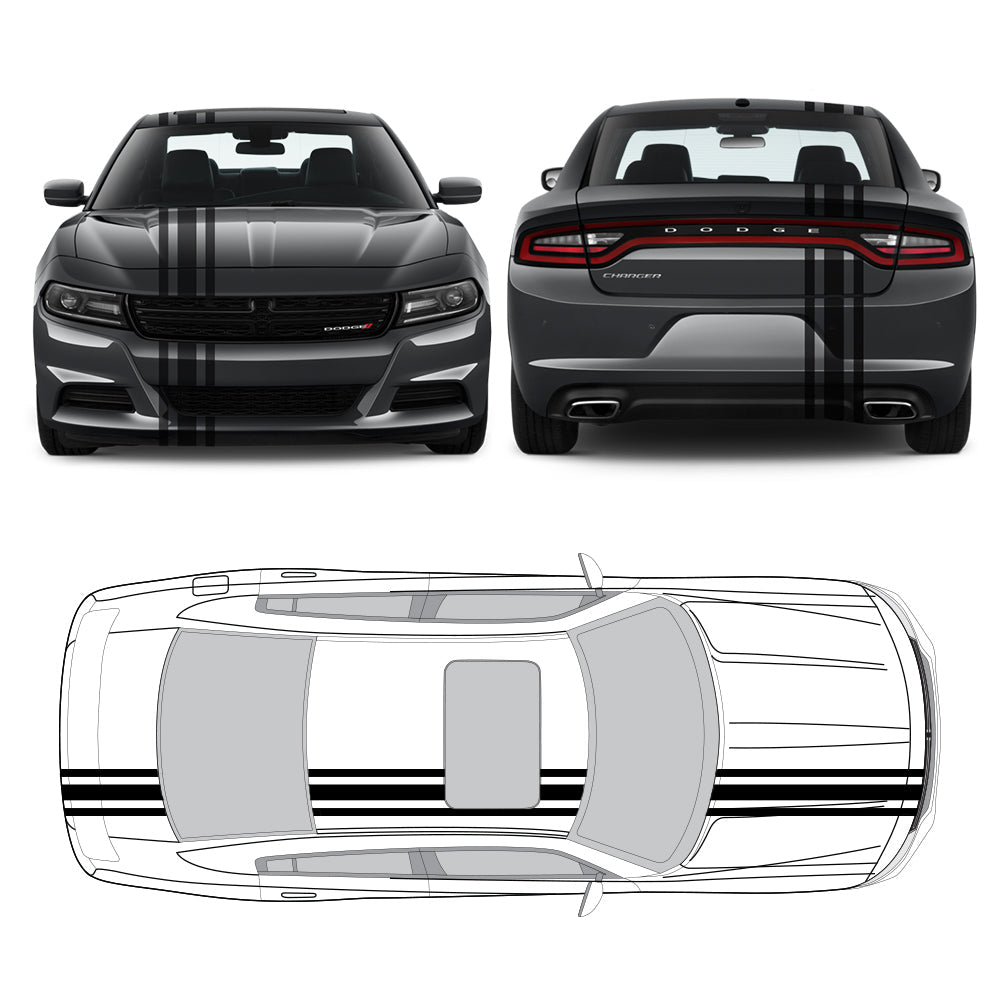 Racing Stripes & pinstripes [3x] 2" , 4", 2" x 70" Self Healing Air Release Vinyl Fits All Vehicles