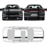 Racing Stripes & pinstripes [3x] 1" , 4", 1" x 68" Self Healing Vinyl Fits All Vehicles