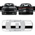 Dual Racing Stripes [3x] 2" , 2", 18" x 70" Self Healing Air Release Vinyl Fits All Vehicles