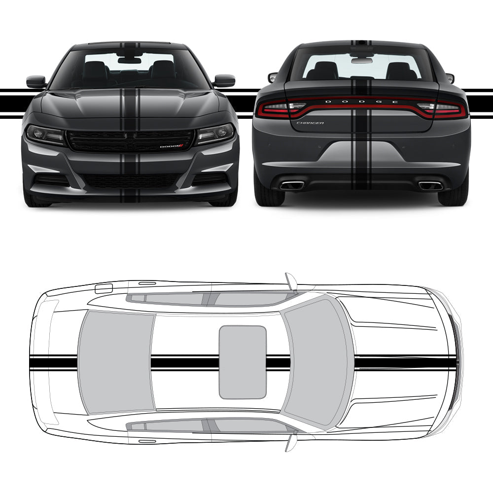 Racing Stripes & pinstripes [3x] 1" , 5", 1" x 70" Self Healing Air Release Vinyl Fits All Vehicles