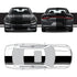 Dual Racing Stripes [3x] 3" , 2", 24" x 68" Self Healing Vinyl Fits All Vehicles