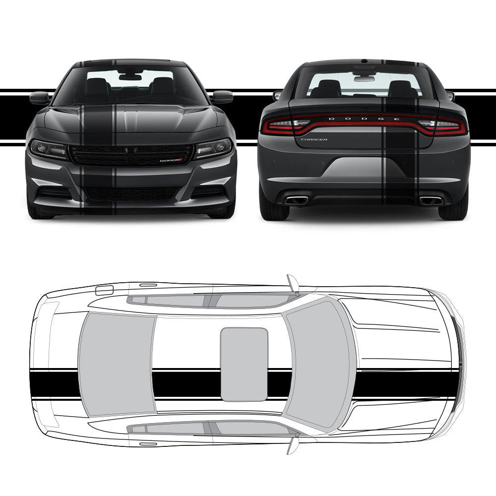 Racing Stripes & pinstripes [3x] 1" , 13", 1" x 70" Self Healing Air Release Vinyl Fits All Vehicles