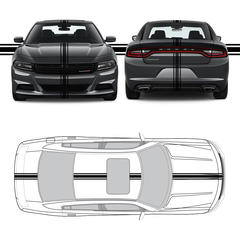 Racing Stripes & pinstripes [3x] 1" , 3", 1" x 68" Self Healing Vinyl Fits All Vehicles