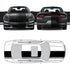 Dual Racing Stripes [3x] 2" , 2", 24" x 68" Self Healing Vinyl Fits All Vehicles
