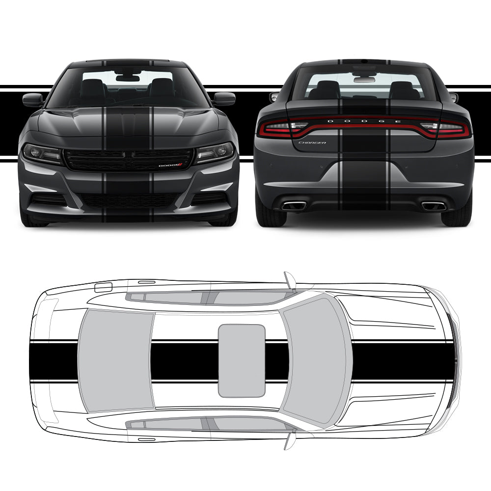 Racing Stripes & pinstripes [3x] 1" , 19", 1" x 68" Self Healing Vinyl Fits All Vehicles