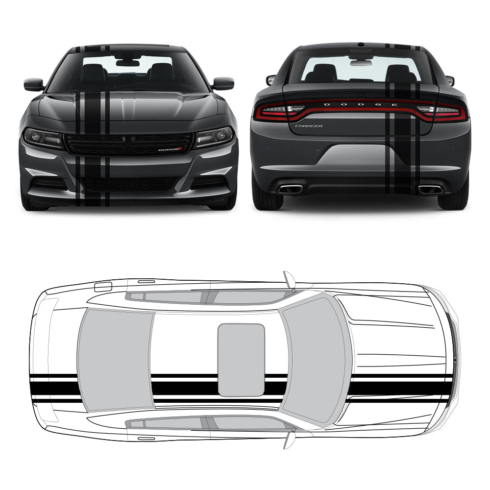 Racing Stripes & pinstripes [3x] 2" , 7", 2" x 70" Self Healing Air Release Vinyl Fits All Vehicles