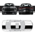 Dual Racing Stripes [3x] 3" , 2", 24" x 70" Self Healing Air Release Vinyl Fits All Vehicles