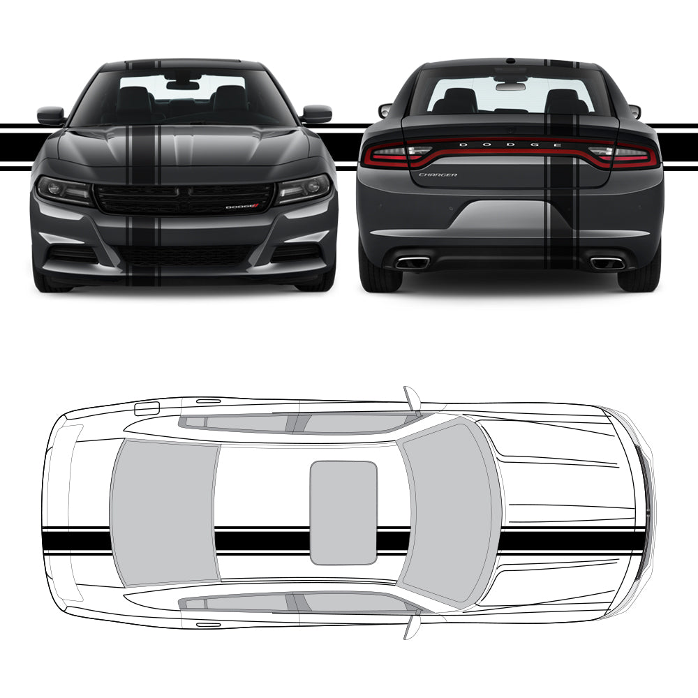 Racing Stripes & pinstripes [3x] 1" , 7", 1" x 68" Self Healing Vinyl Fits All Vehicles