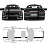 Racing Stripes & pinstripes [3x] 1" , 4", 1" x 70" Self Healing Air Release Vinyl Fits All Vehicles