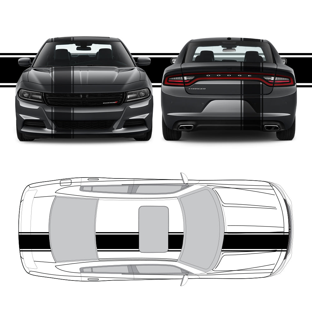 Racing Stripes & pinstripes [3x] 1" , 12", 1" x 68" Self Healing Vinyl Fits All Vehicles