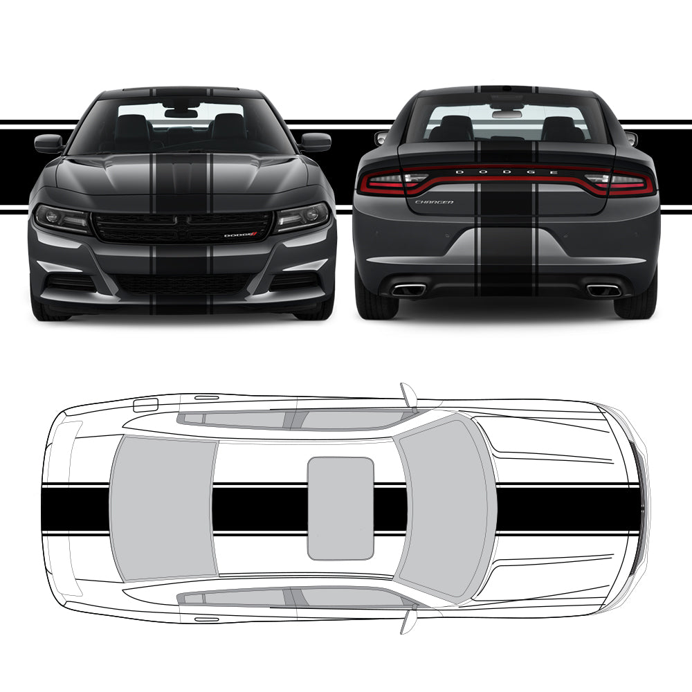 Racing Stripes & pinstripes [3x] 1" , 16", 1" x 68" Self Healing Vinyl Fits All Vehicles