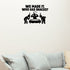 Alternate room view of We Made It. Who Has Snacks Removable Wall Decal