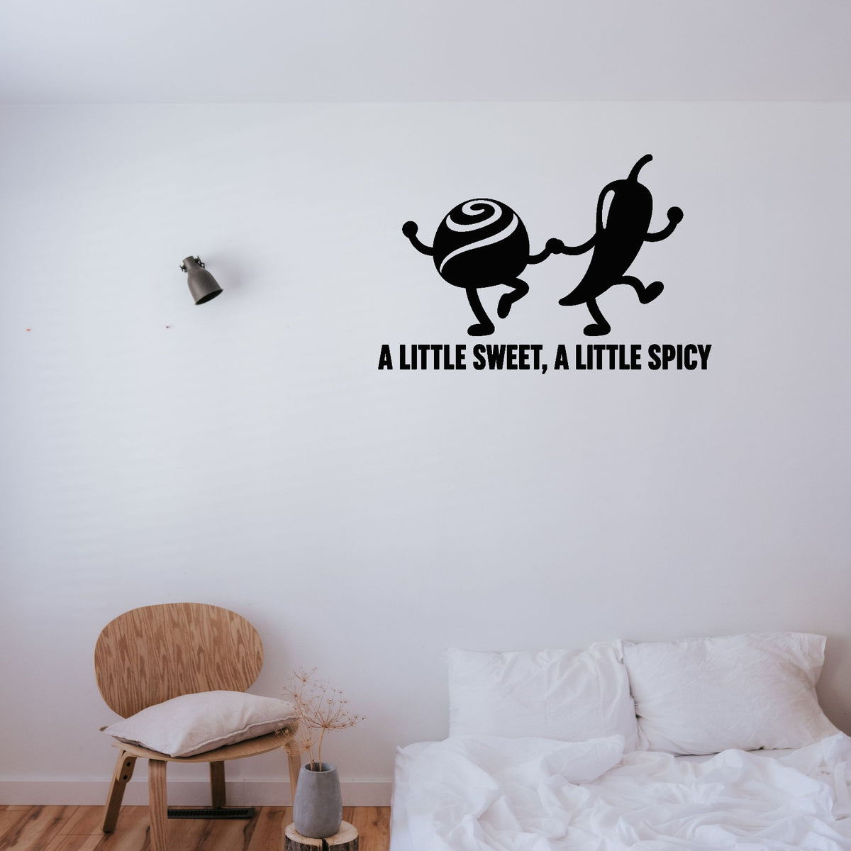 Alternate room view of A Little Sweet, A Little Spicy Removable Wall Decal