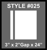 Dual Racing Stripes [3x] 3" , 2", 24" x 68" Self Healing Vinyl Fits All Vehicles