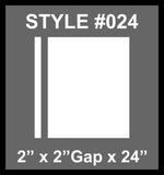 Dual Racing Stripes [3x] 2" , 2", 24" x 68" Self Healing Vinyl Fits All Vehicles